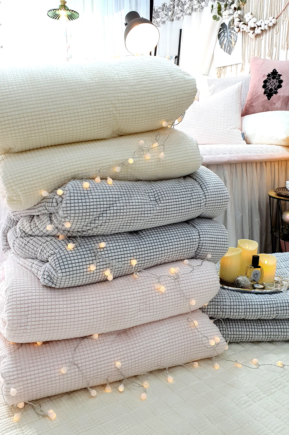 극세사이불 겨울이불 세트 알러지케어 가볍고따뜻한이불 와플