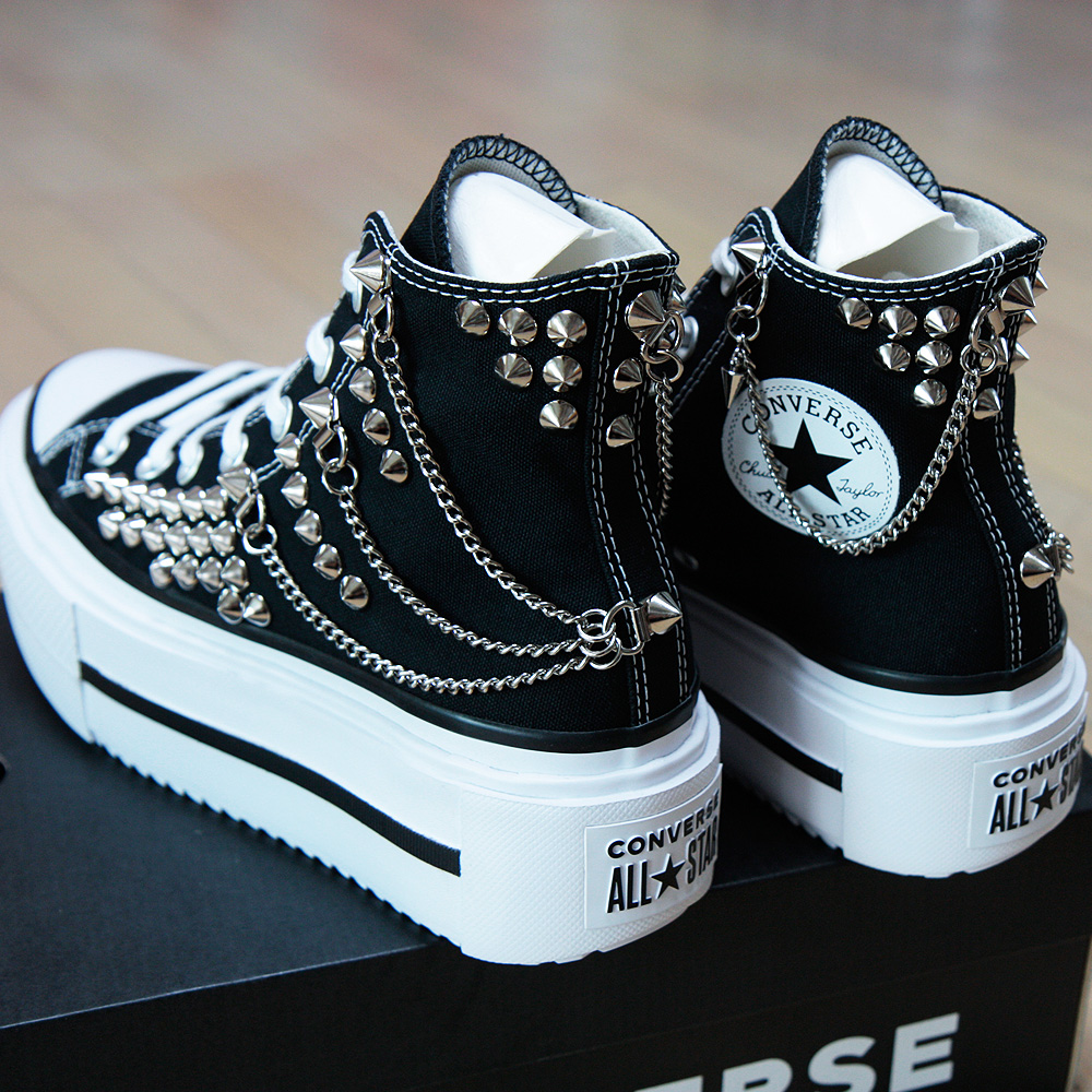 컨버스 리프트 더블 스택 스터드 & 체인 CONVERSE LIFT Double Stack with Studs & Chains 커스텀 컨버스 이미지 6