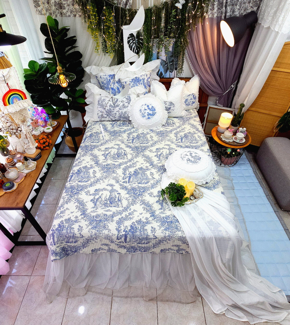 뜨왈 목화솜 워싱 순면 베드 스프레드 침대스프레드