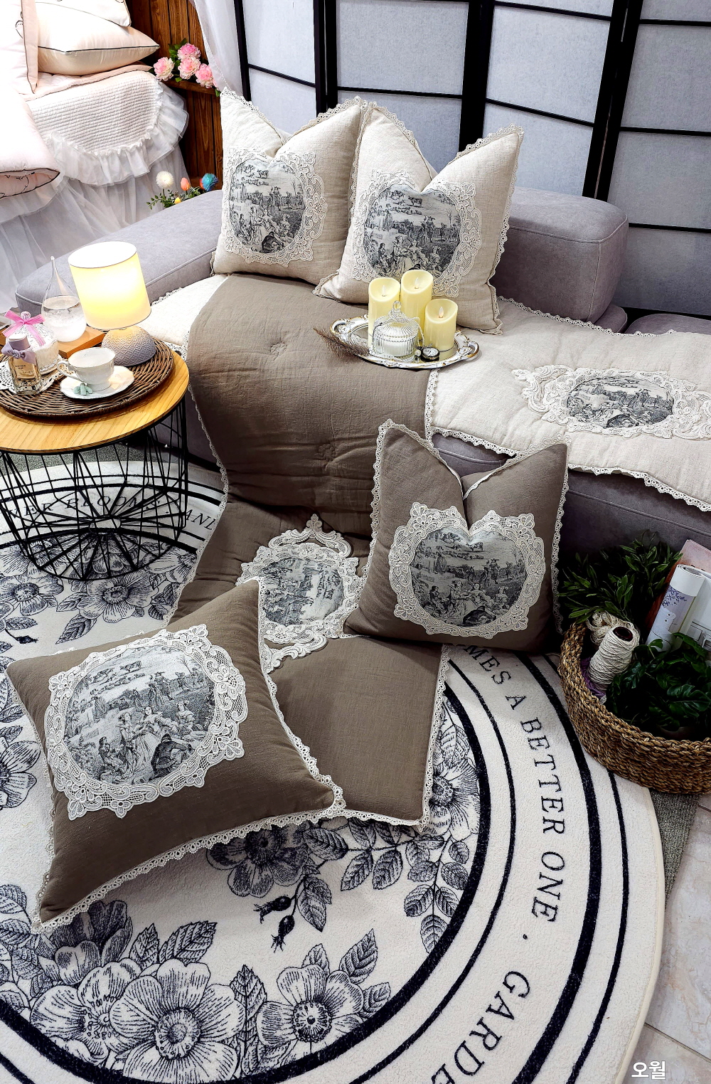 쇼파패드4인용 3인용 흙 돌쇼파패드 매트 소파커버제작 뜨왈