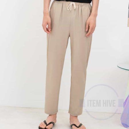 아이템하이브OEM 남자 여름 세미 일자 밴딩바지 남성트레이닝바지 홈웨어 트레이닝팬츠