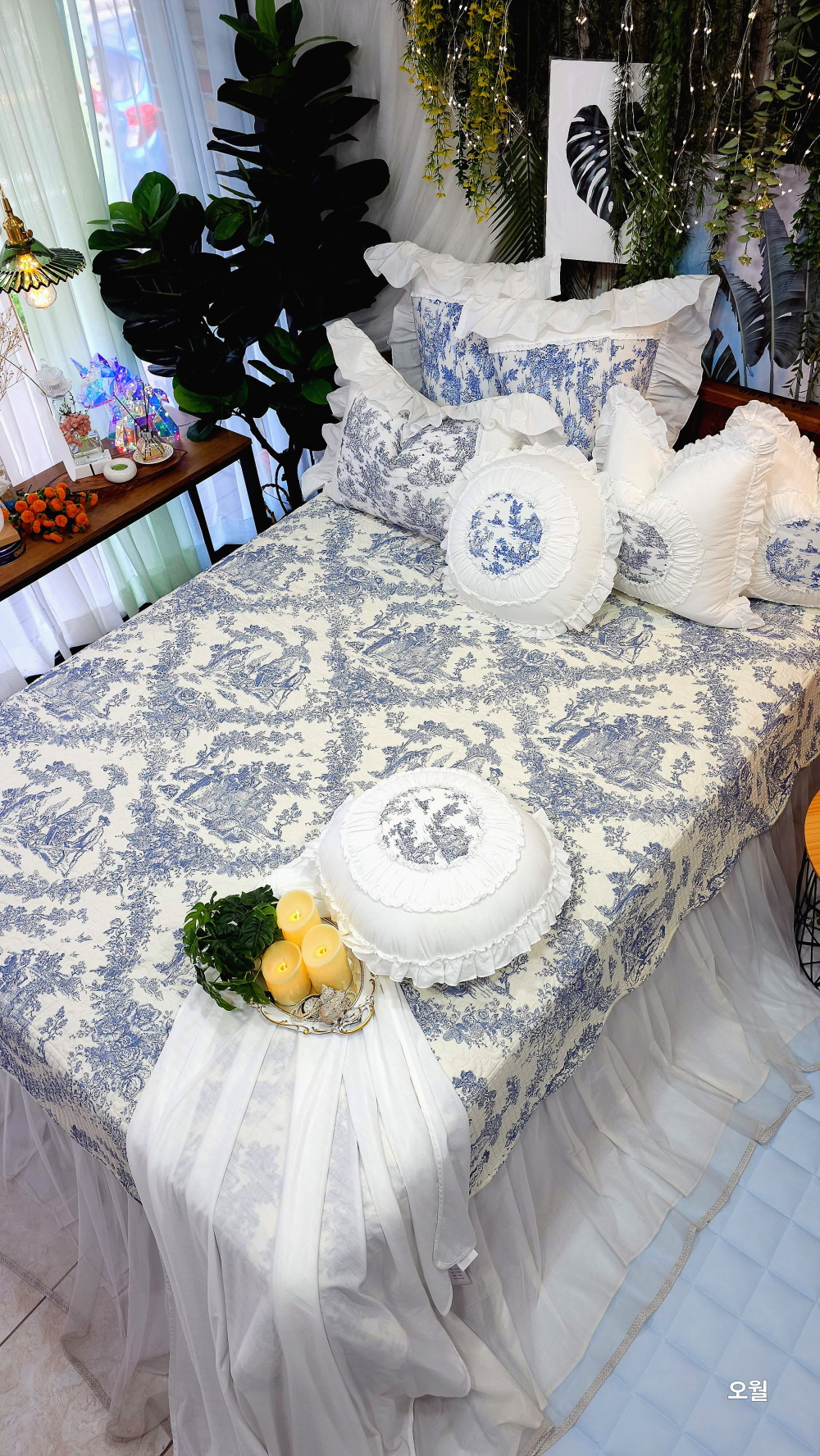 뜨왈 목화솜 워싱 순면 베드 스프레드 침대스프레드