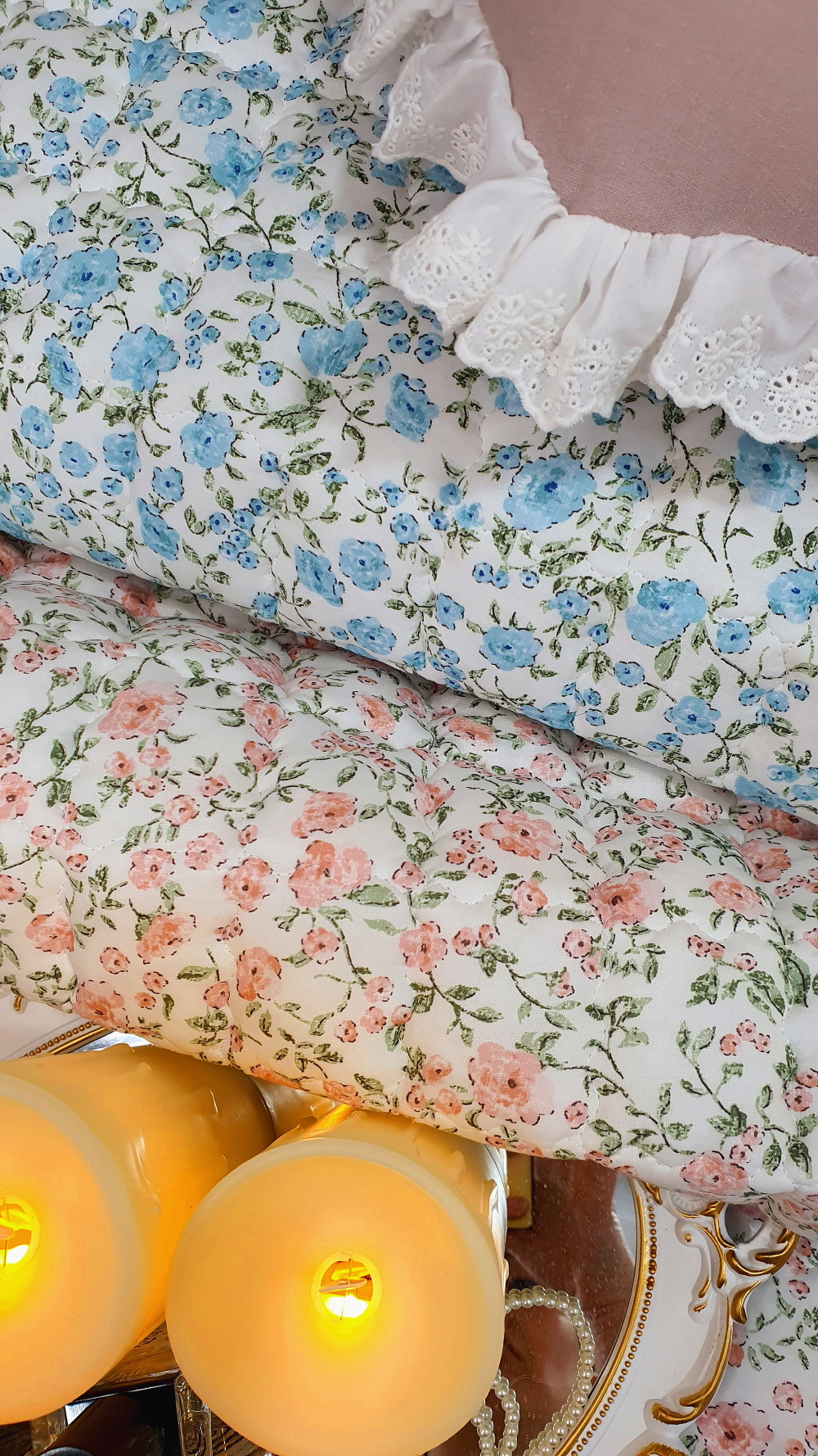 신혼 혼수이불 침대 모달이불세트 라지킹 침구류 봄꽃