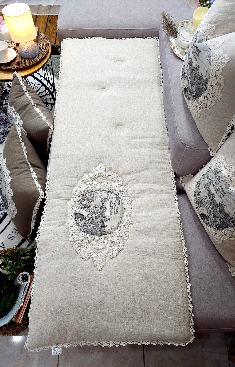 쇼파패드4인용 3인용 흙 돌쇼파패드 매트 소파커버제작 뜨왈