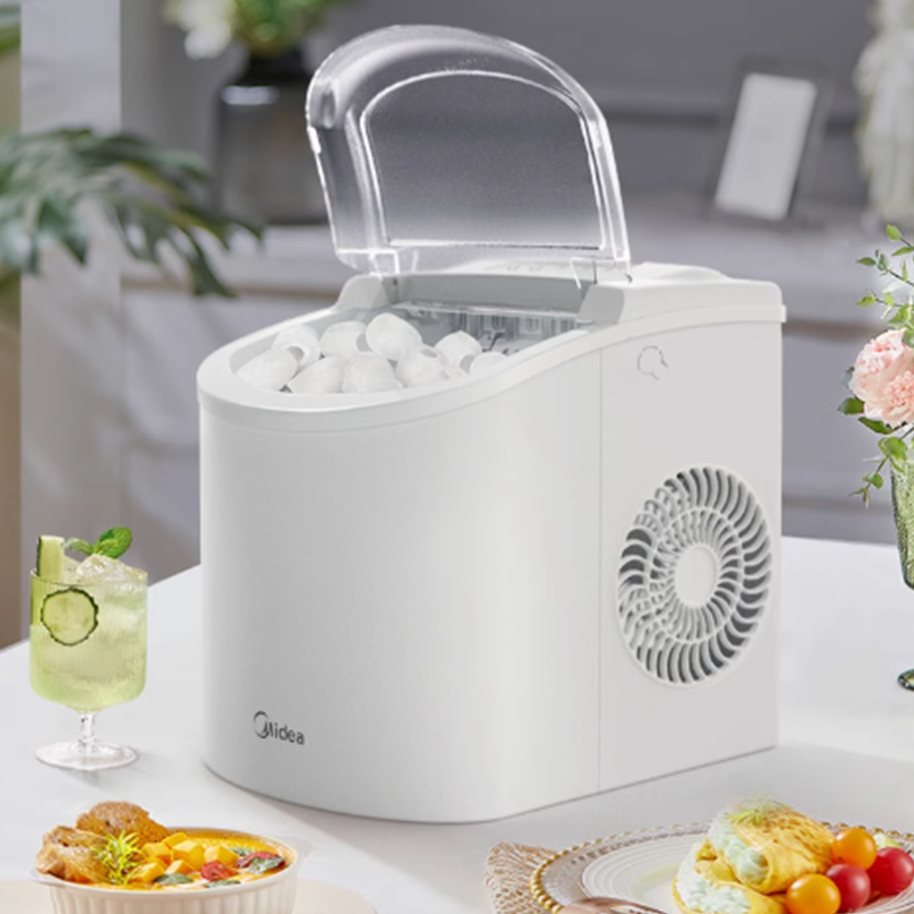 소형 가정용 자동 제빙기 미니 캠핑용 급속 얼음 아이스큐브 제조기 기본형 화이트