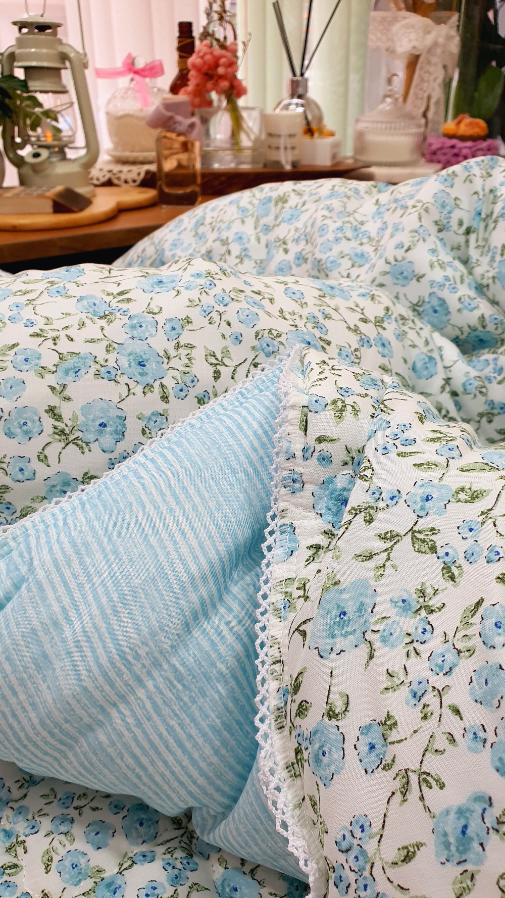 신혼 혼수이불 침대 모달이불세트 라지킹 침구류 봄꽃