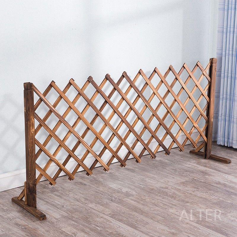 접이식 울타리 원목 난간 가든 화단 야외 펜션 브라운 높이 98cm - 상세 이미지 2