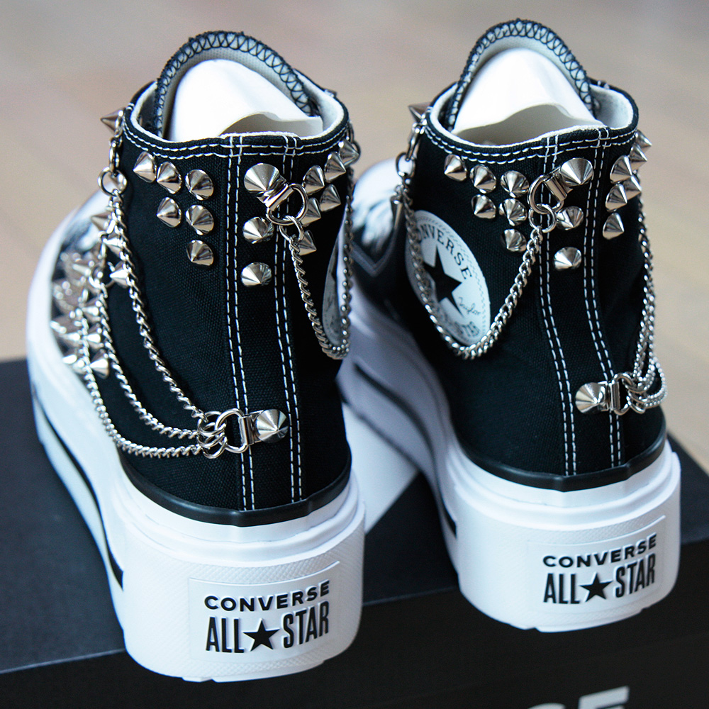 컨버스 리프트 더블 스택 스터드 & 체인 CONVERSE LIFT Double Stack with Studs & Chains 커스텀 컨버스 - 상세 이미지 2
