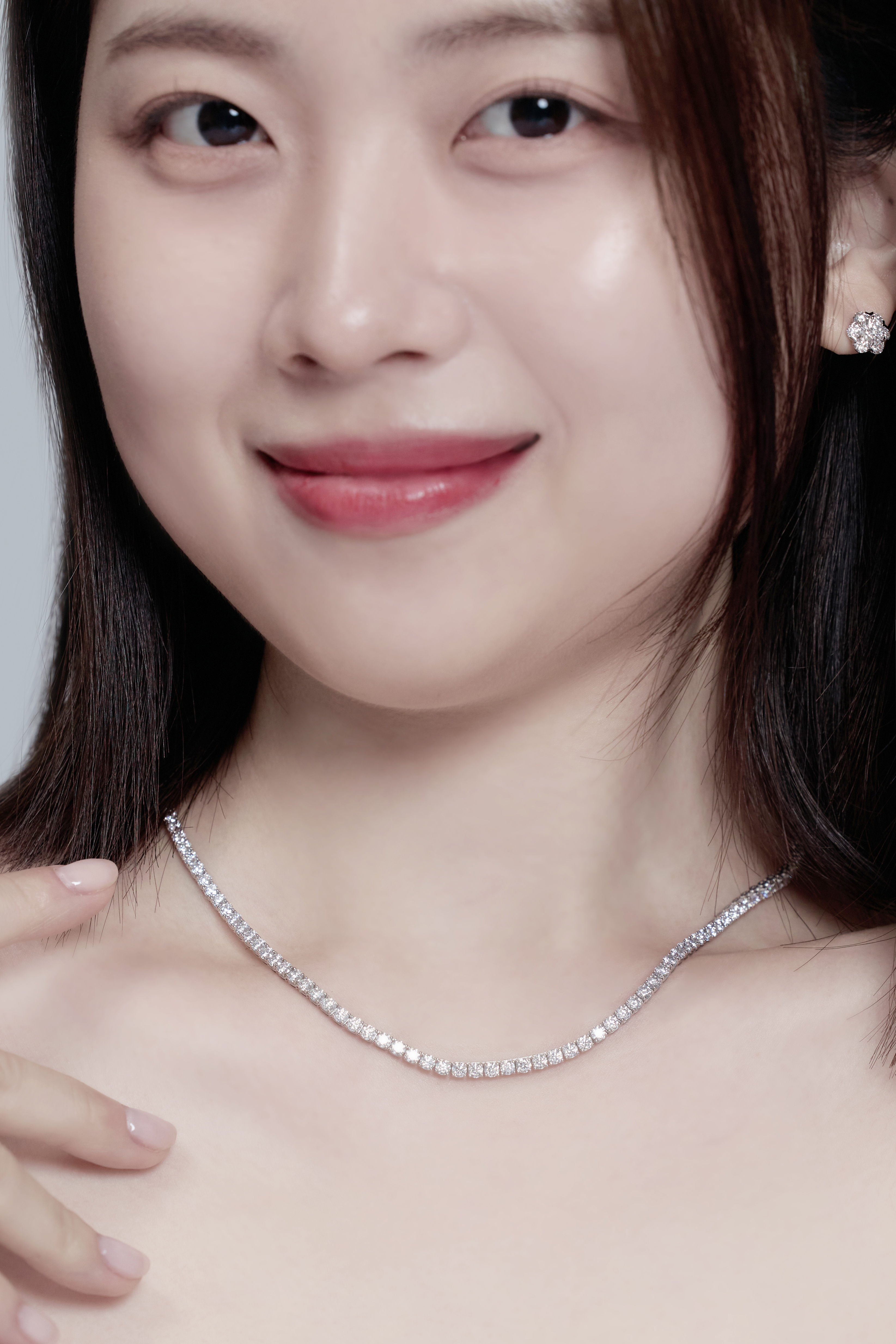 랩다이아 테니스목걸이 1부 4프롱 랩다이아몬드 14k 18k - 상세 이미지 4