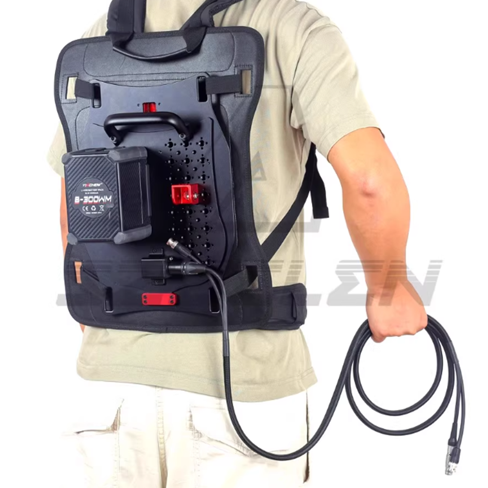 V마운트 배터리 분리형 백팩 플레이트 카메라 전기촬영 장비 휴대용 운반 액세서리 검정색 B구제판 2 in 1