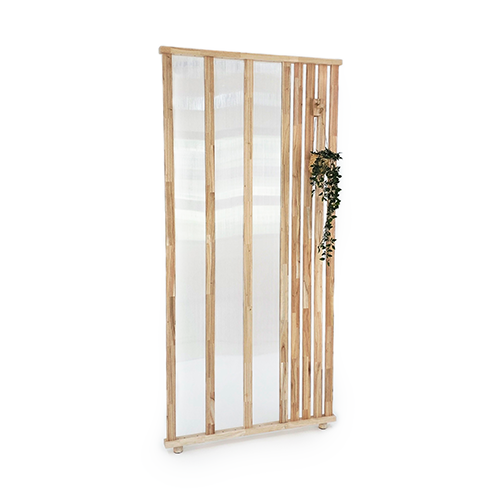 핀토리 투명 오동 원목 파티션 가림막 가벽 칸막이