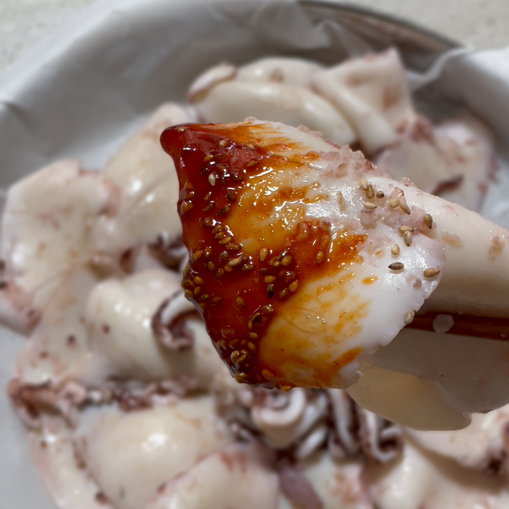 속초왕꼴뚜기 손질 갈고리흰오징어 생물 튀김 제철해산물 회무침 볶음