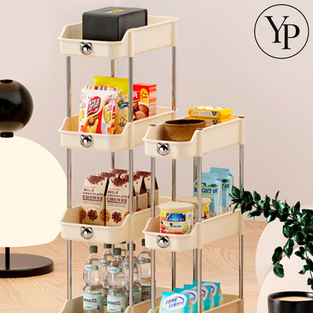 세탁실 틈새 수납장 이동식 4단 트롤리 트레이 세재선반 정리 화장품 웨건 진열대 정리함