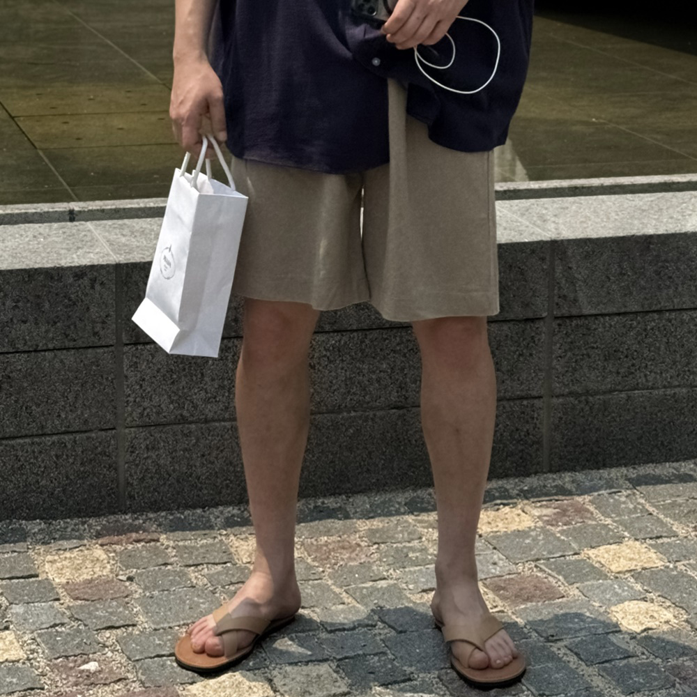 남자버뮤다팬츠 치노팬츠 남자와이드반바지 - 상품 이미지