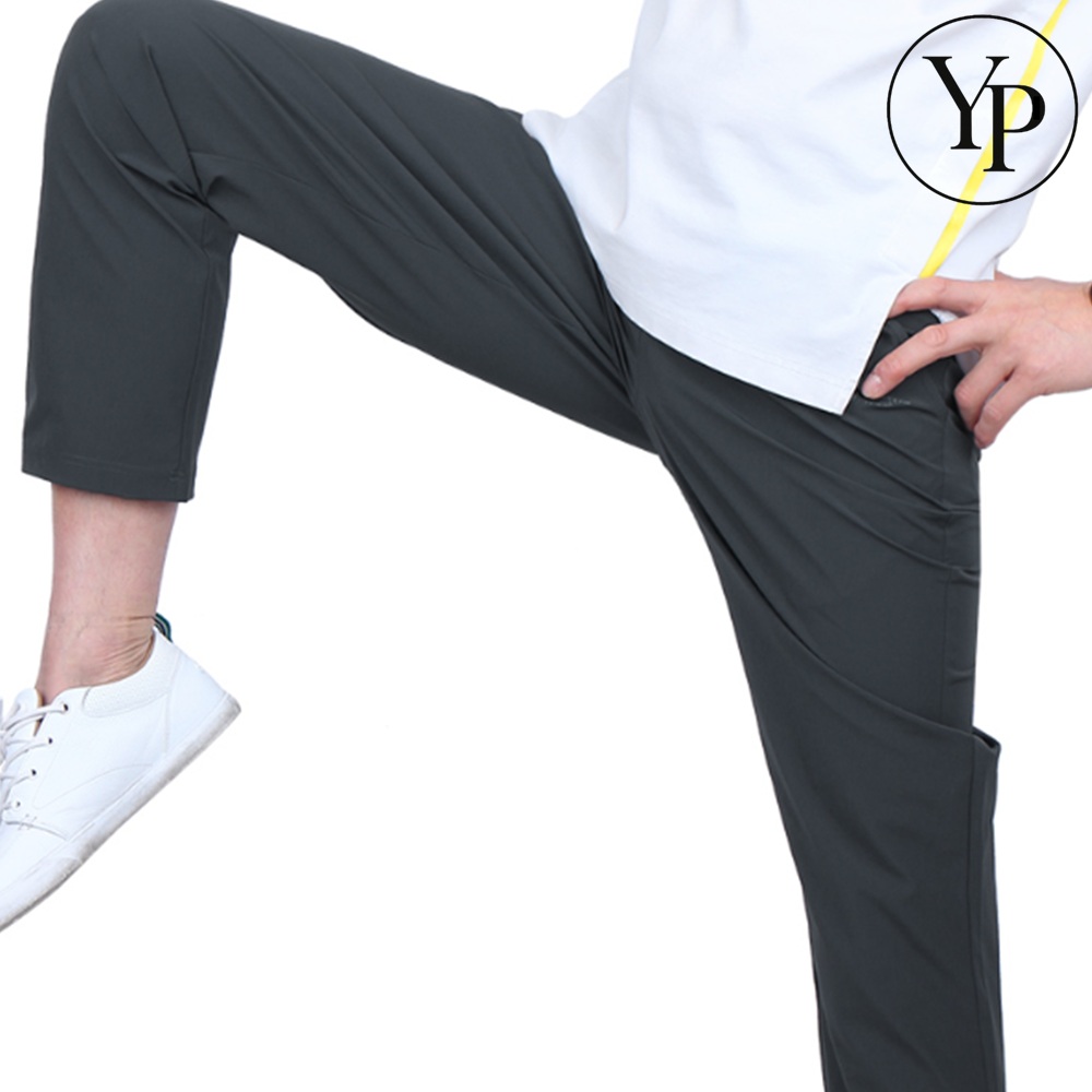 남성용 밴딩 스판 팬츠 여름 냉감 기능성 작업바지 아웃도어 세미와이드핏 - 상품 이미지