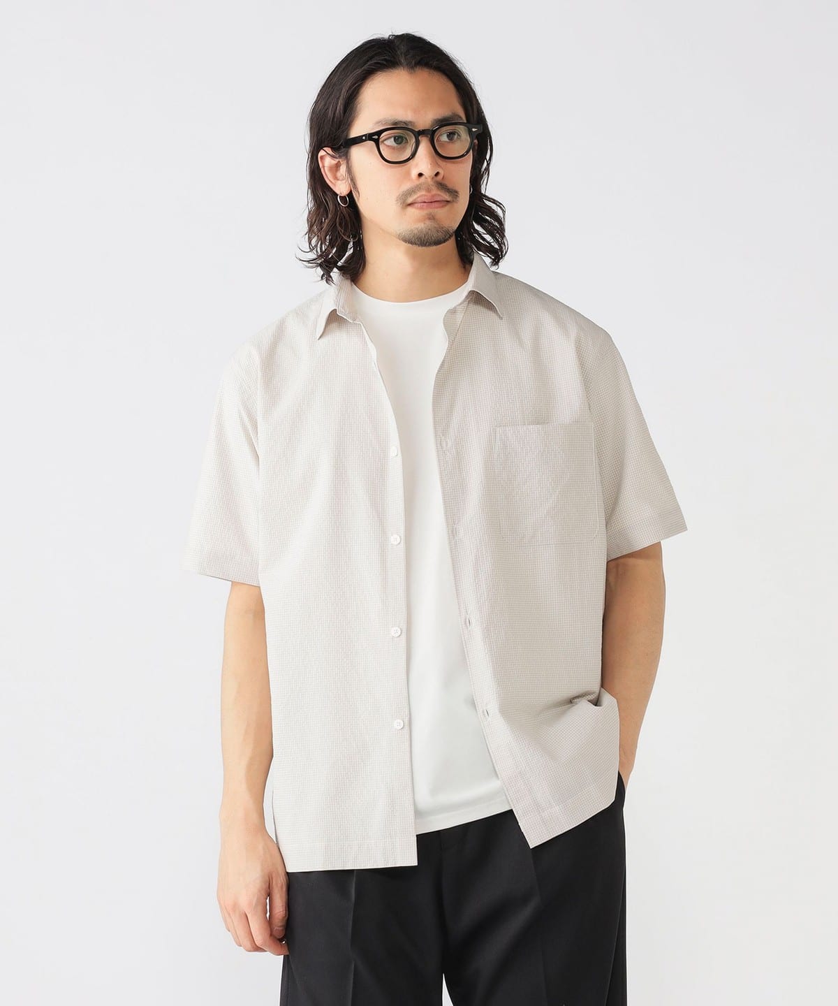 Light Gray Check Shirt
