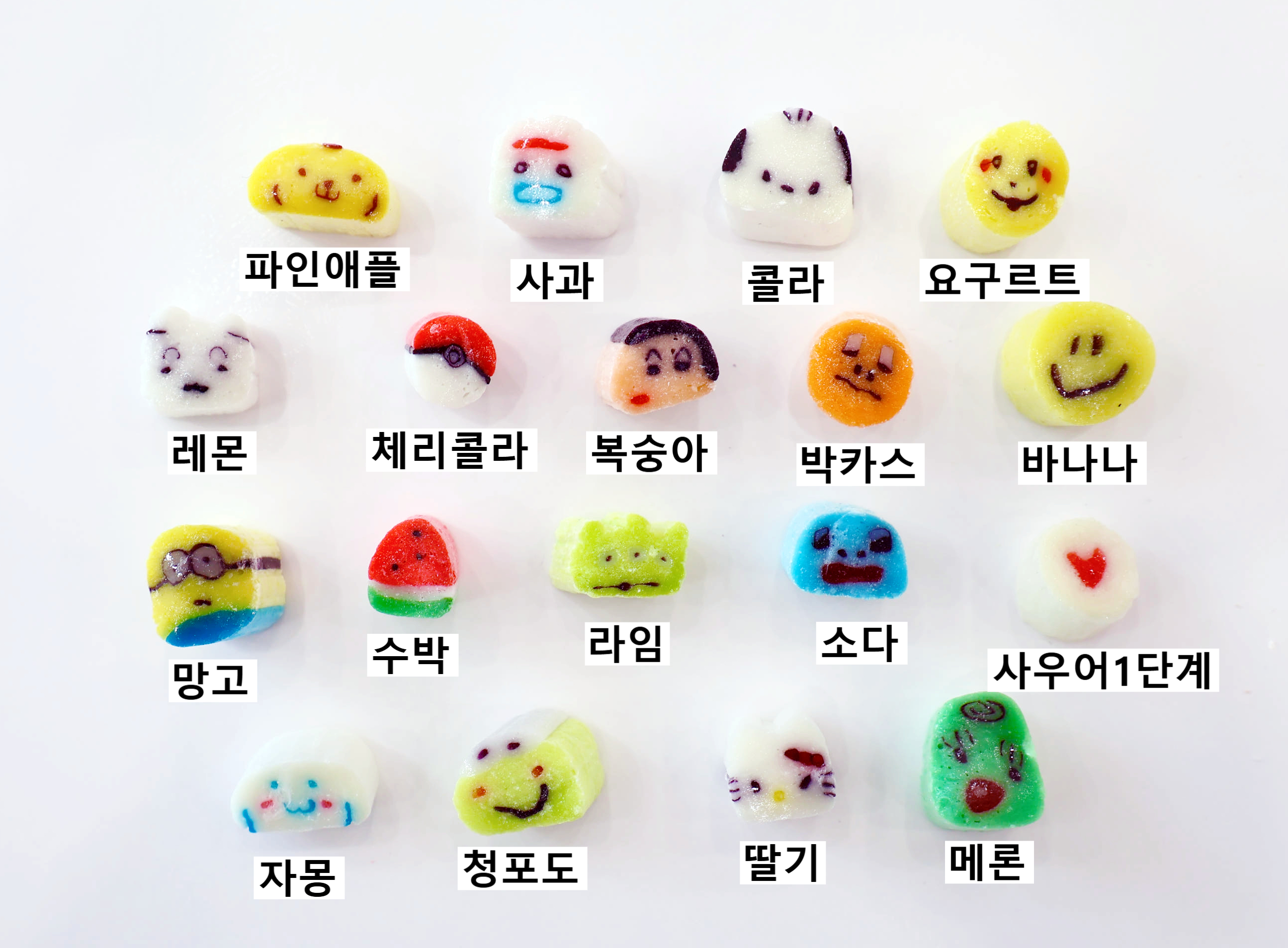뚜기당 캐릭터 믹스 수제사탕 70g