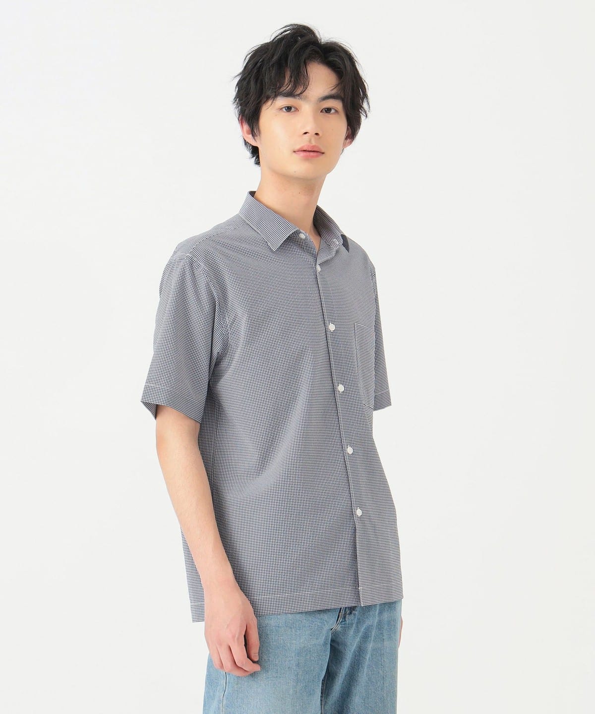 Navy Check Shirt