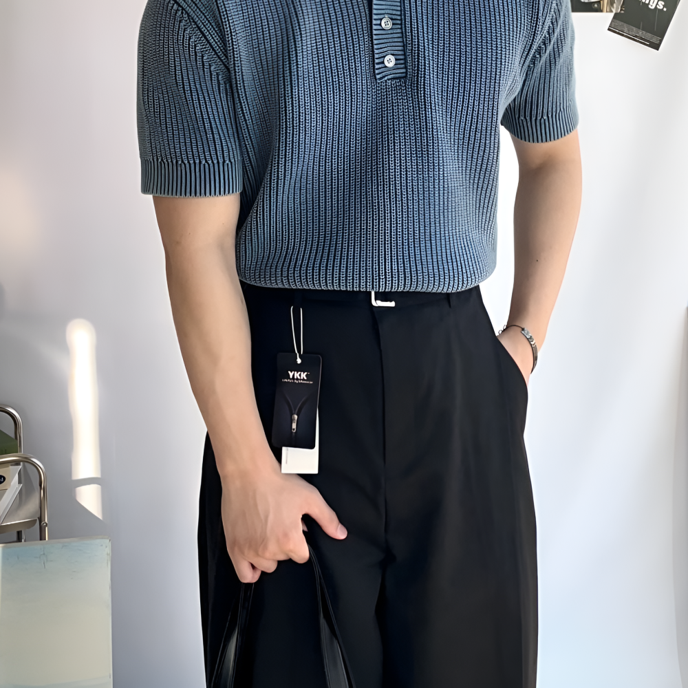 치노팬츠 세미와이드슬랙스 원턱 사계절 벨트 슬랙스 - 상세 이미지 5