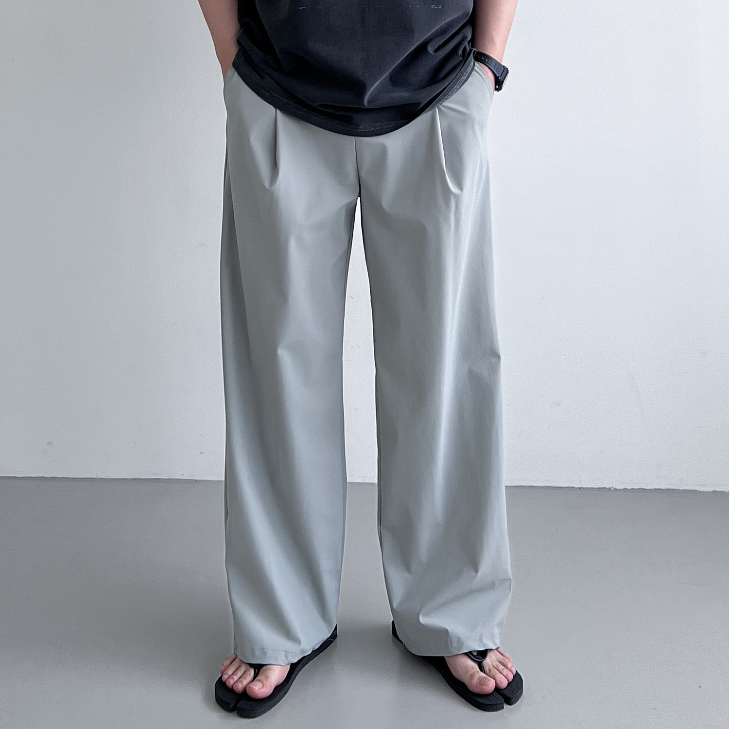 남자냉장고바지 남자여름슬랙스 벌룬팬츠 와이드팬츠 - 상세 이미지 2