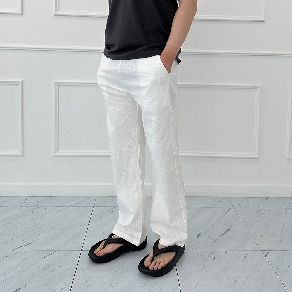 남자린넨바지 남자마바지 린넨슬랙스 - 상세 이미지 3