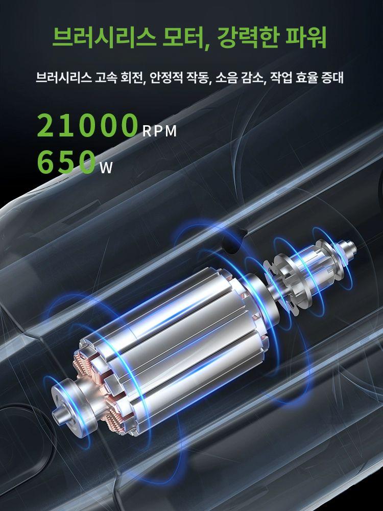 리튬 전기 블로워 40V 82V 산업용 낙엽 눈청소 집진기 고출력 송풍기 40V 블로워 C7 무전원 - 상세 이미지 2