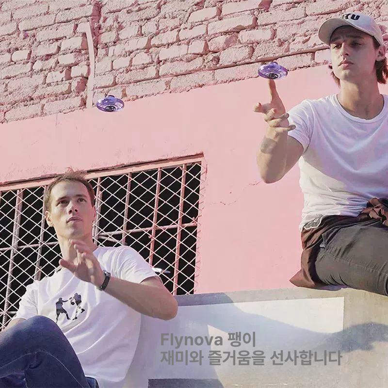 날으는  플라잉 피젯 스피너 돌아오는 어른 장난감 선물용 우주 파랑 - 상세 이미지 4