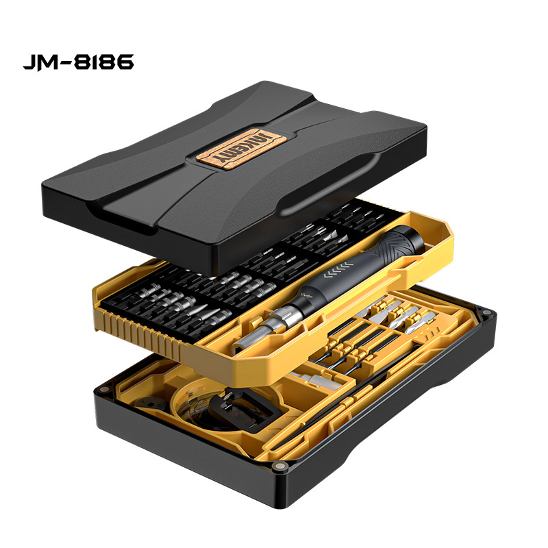 정밀 만능 공구 소형 드라이버 안경 육각렌치 별나사 별비트 삼각형 세트 JM 8186 블랙 - 상세 이미지 2