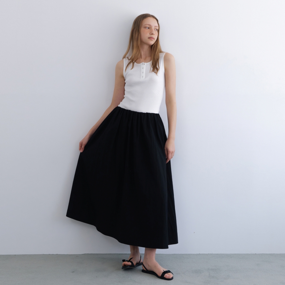 [어나우트] MAXI FULL SKIRT BLACK - 상세 이미지 3