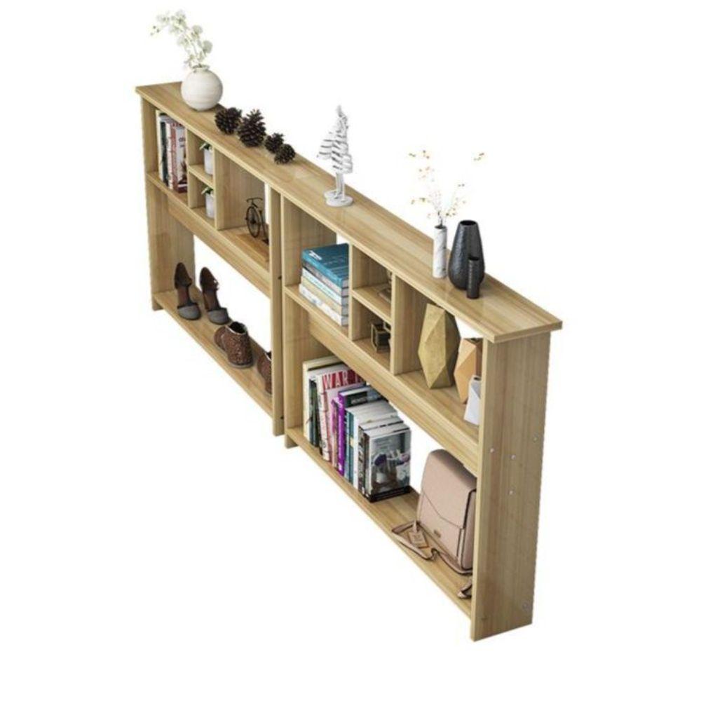 좁은 책장 틈새 공간 CD장 도서관 가구 거실 인태리어 우드컬러 100x20x85cm - 상품 이미지