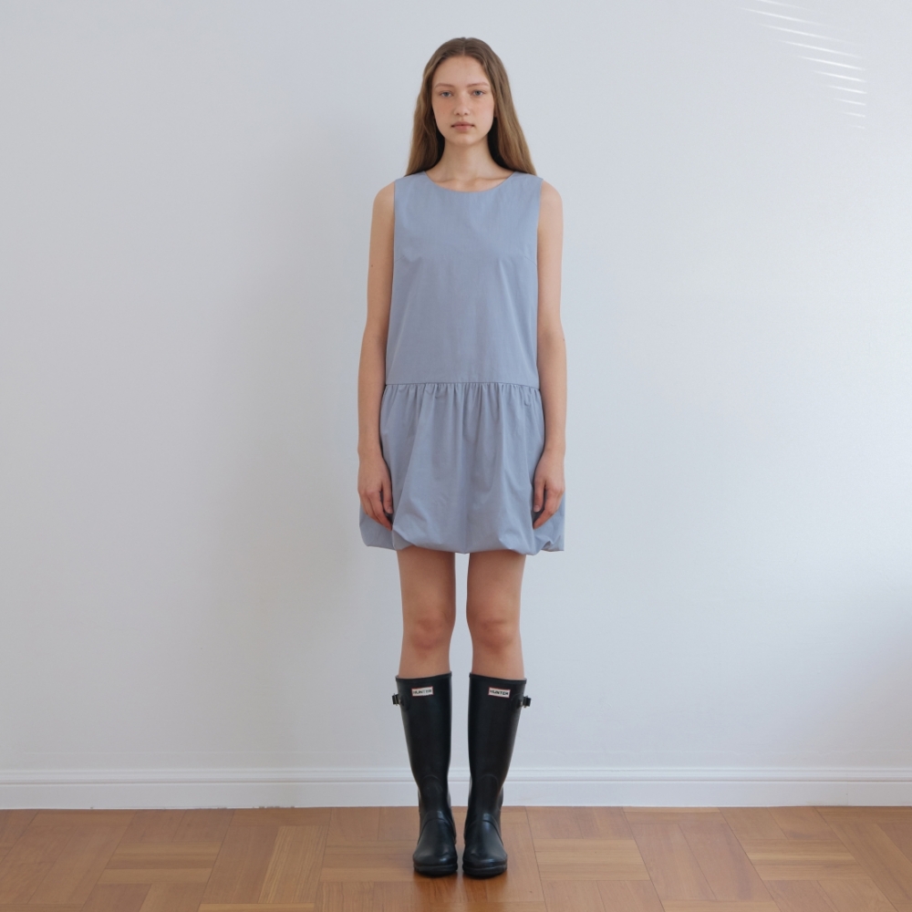 [어나우트] BANDING BALLOON MINI DRESS SKY - 상세 이미지 3