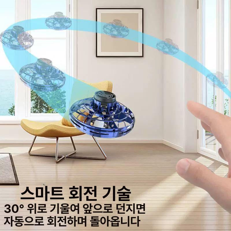 날으는  플라잉 피젯 스피너 돌아오는 어른 장난감 선물용 우주 파랑 - 상세 이미지 3