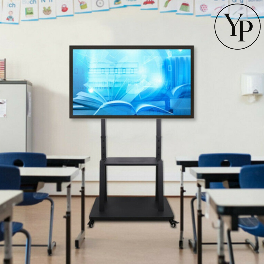 이동식 tv 스탠드 거치대 이젤형 받침대 공간활용 높이조절 360도회전 고중량 선반