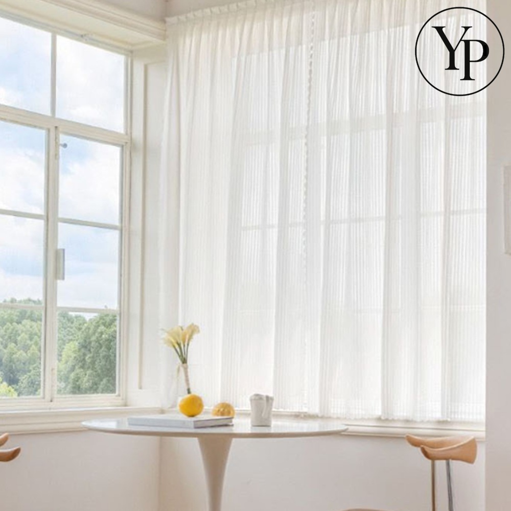 부착형 레이스 바란스 커튼 찍찍이 거실 침실 셀프 싱크대 커튼 베란다 창문 가리개