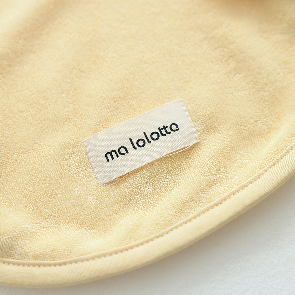 마롤로뜨 테리 원형 무지 아기 턱받이 테리빕 양면 2겹 이유식 침받이 순면 간식 저자극