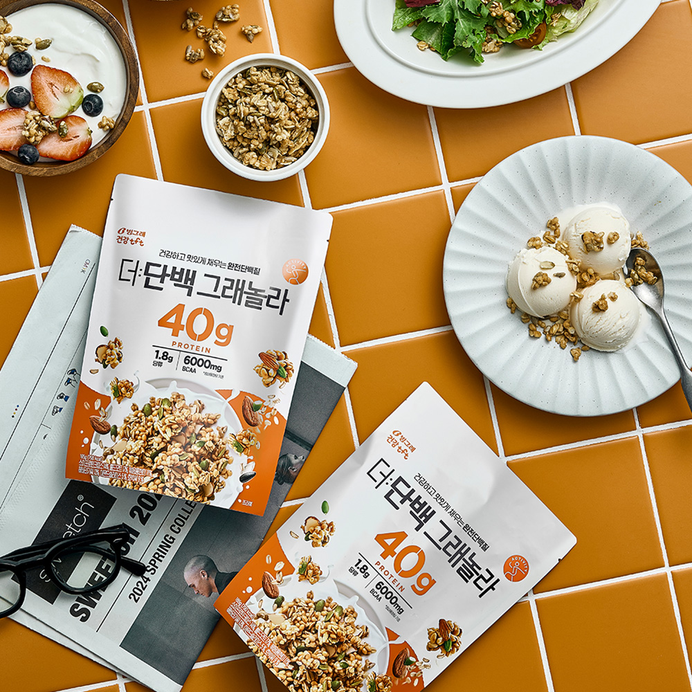 빙그레 더단백 그래놀라 165g 2팩 /저당/단백질시리얼 - 상세 이미지 3