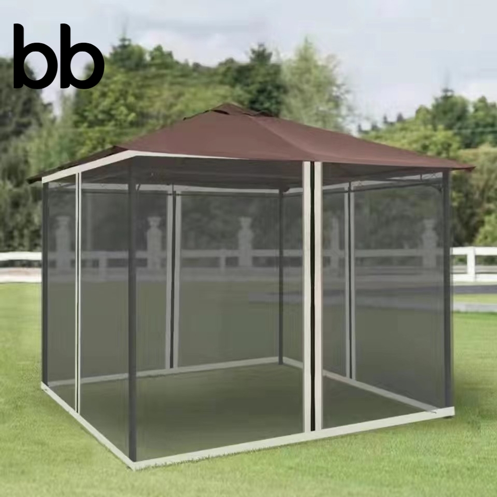 야외 사각모기장 대형 캠핑 방충망 텐트 천 특대형 캐노피 검정색 300x300x220 - 상세 이미지 3