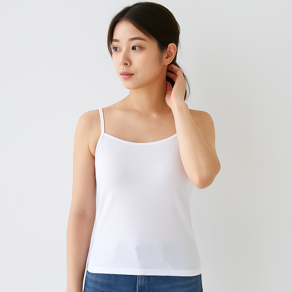 학생끈나시 여름속이너 베이직 무지나시티 - 상품 이미지