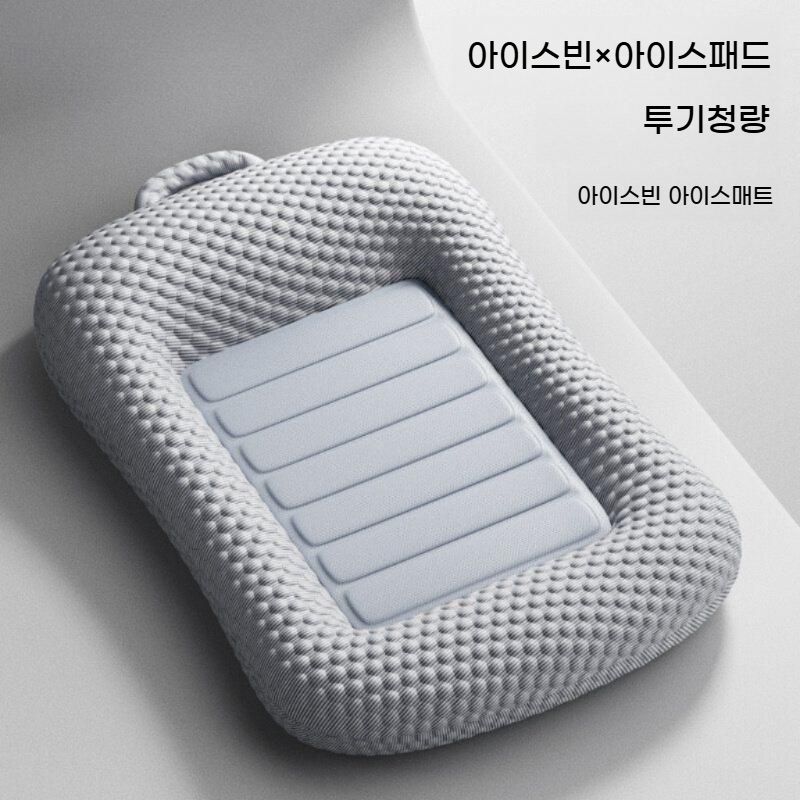 강아지 고양이 쿨매트 여름 냉감 아이스패드 젤 쿨방석 bying24 얼음콩 M(60x45cm 7.5kg 이하) - 상세 이미지 2
