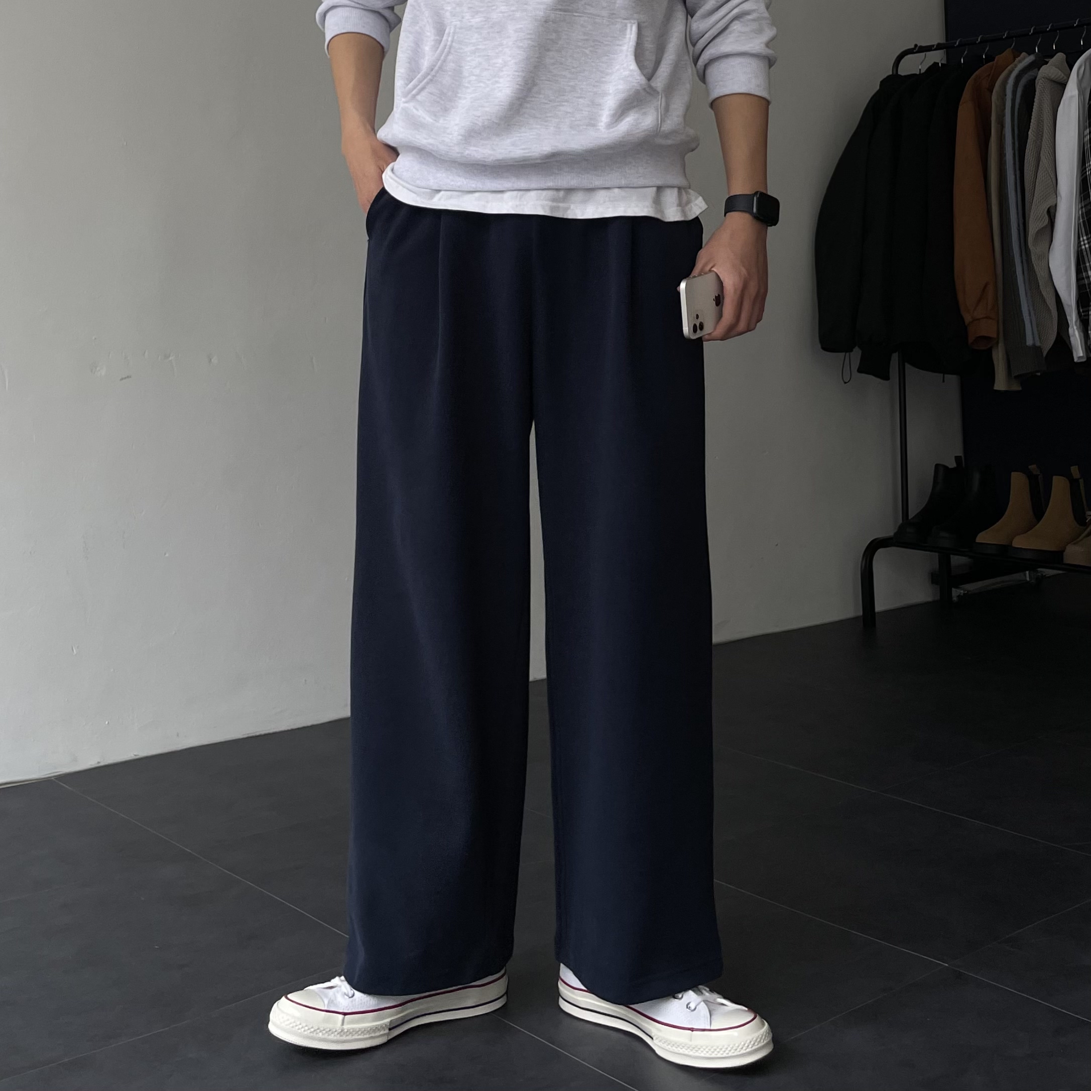 벌룬팬츠 스웻팬츠 남자니트바지 - 상세 이미지 4