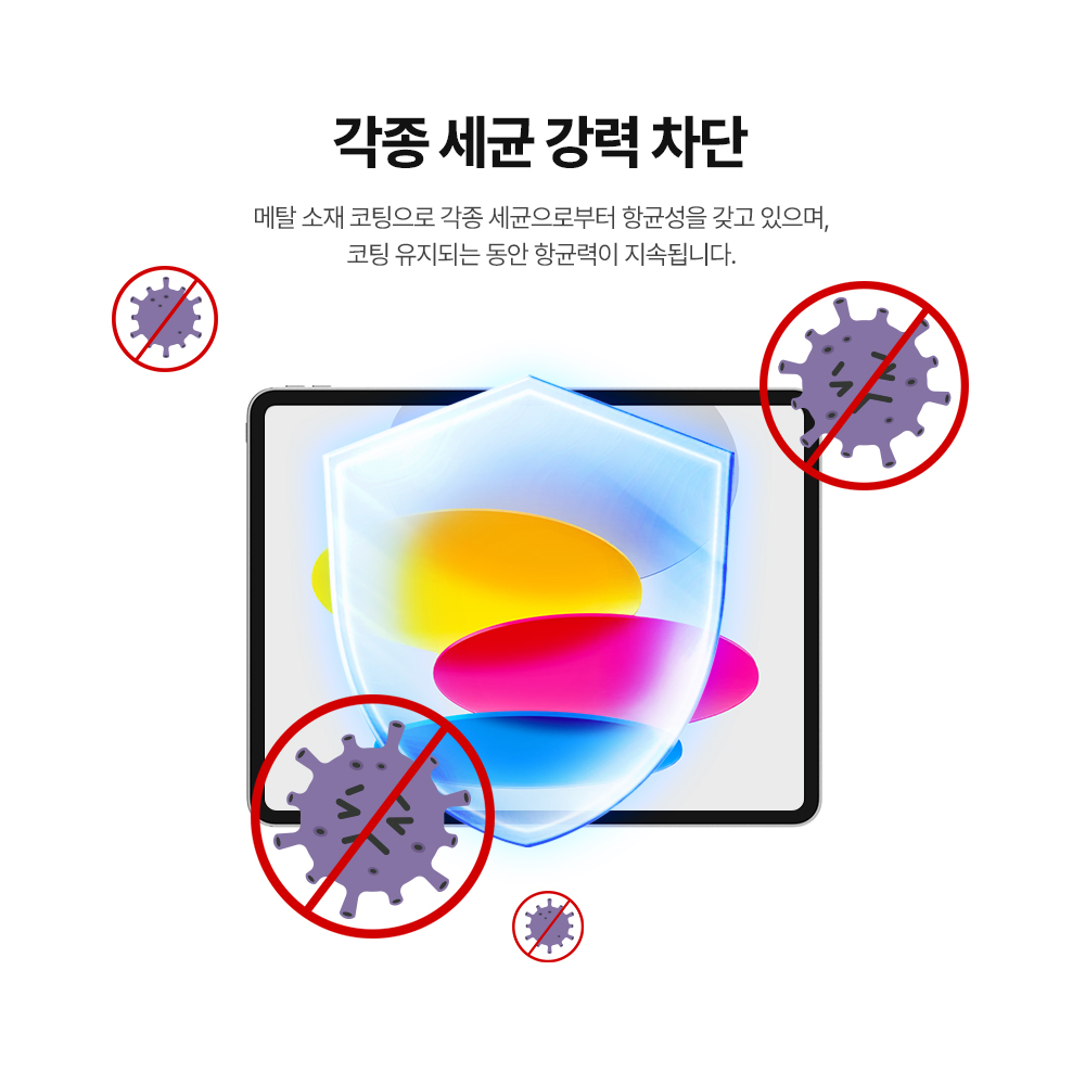 랩씨 항균 블루라이트 차단 시력보호 종이질감 액정보호필름 저반사 지문방지 아이패드 에어3-프로 26.6cm(10.5인치), 1매입 - 상세 이미지 4