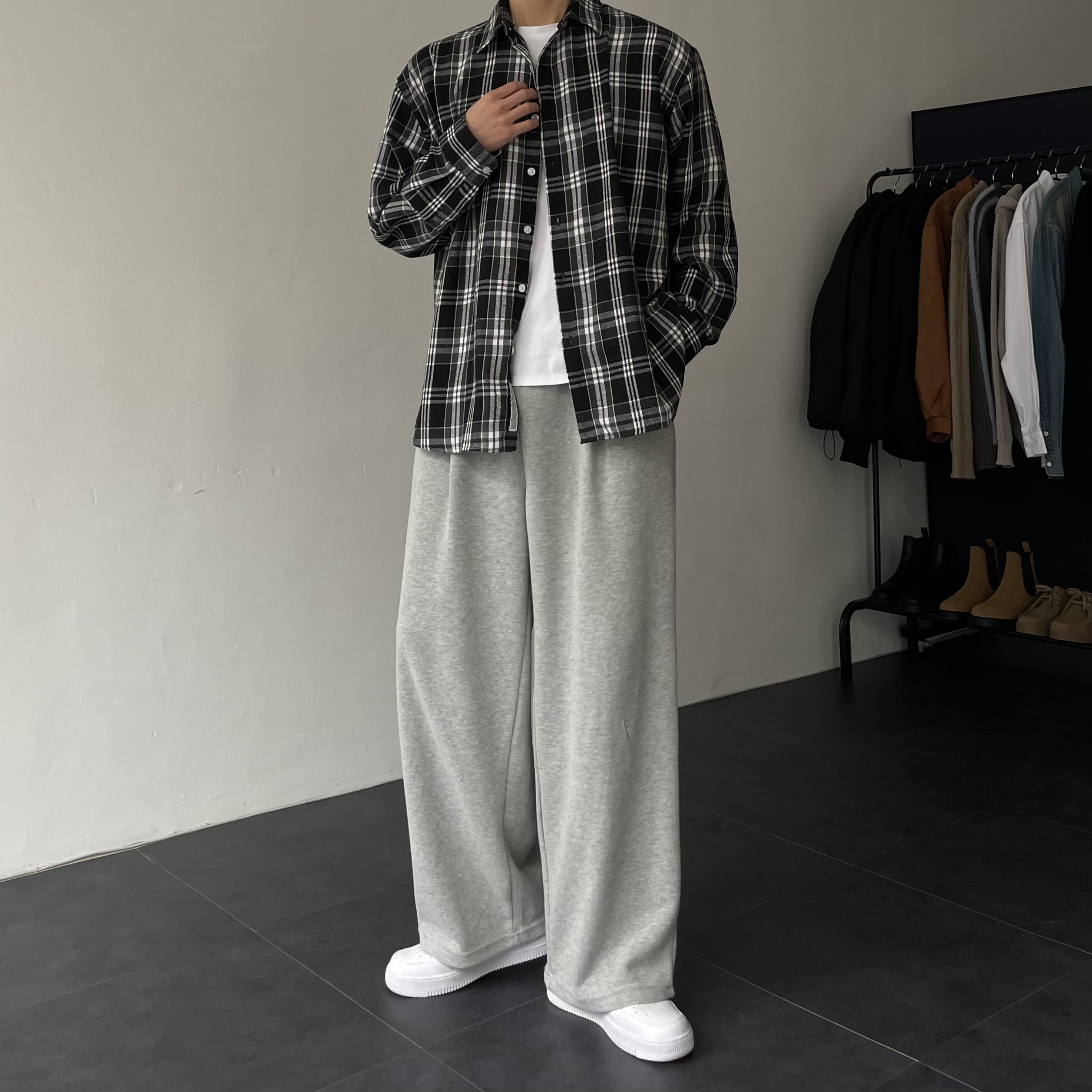 벌룬팬츠 스웻팬츠 남자니트바지 - 상세 이미지 3