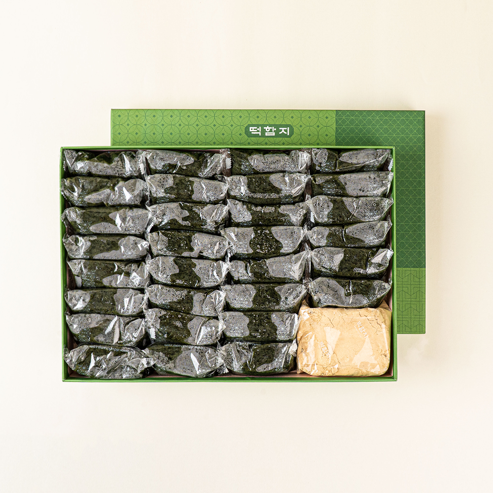쑥떡 떡함지 쑥인절미 30개