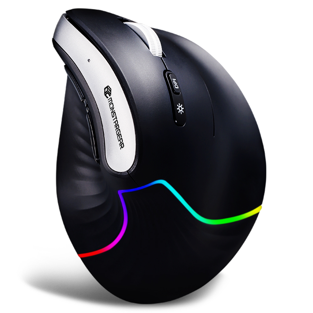 몬스타기어 크루 GVX 인체공학 손목보호 리프트 그립감 무선 블루투스 무소음 버티컬 마우스