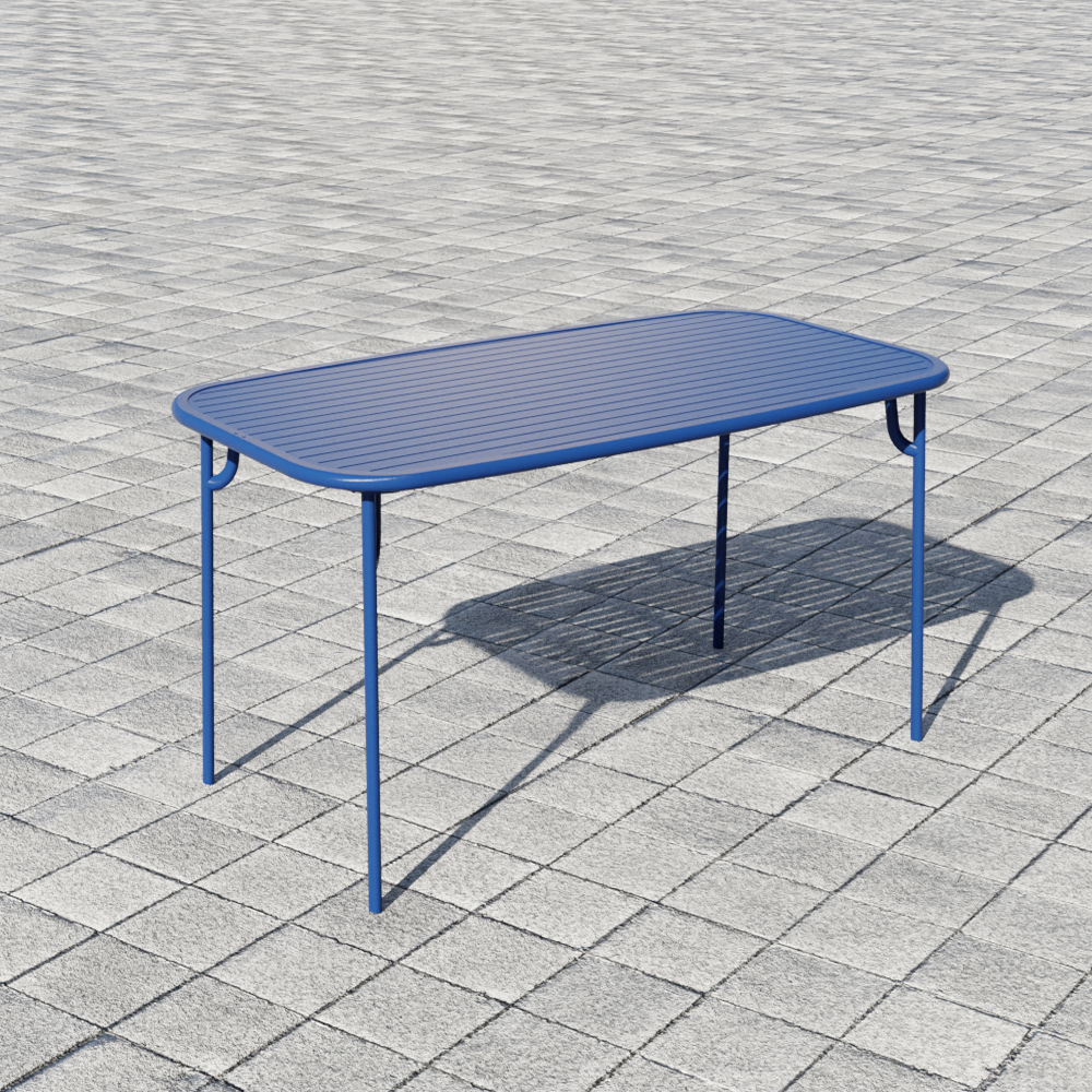 링컨 철제 사각 야외테이블 카페 테라스 1400x800mm, 블루 - 상품 이미지