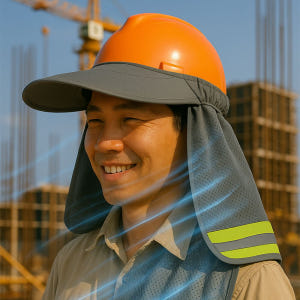 안전모 햇빛가리개 안전모 썬캡 햇빛차단 그늘막 차양막 실사용 후기 | 효과 있을까? - 상품 이미지 4