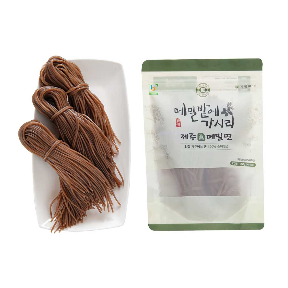[임박특가] 메밀밭에가시리 메밀함량 100% 제주 진메밀면 350g (소스증정) : 제철진미