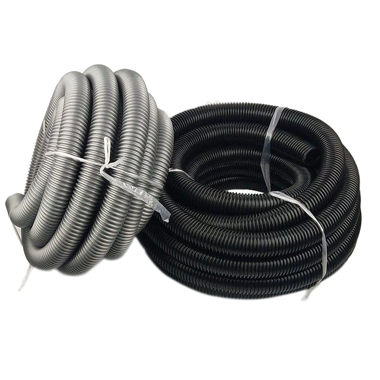 PVC 호스 자바라 스프링 집진기 덕트 주름관 플렉시블 검정색 내경 25mm 1m - 상품 이미지
