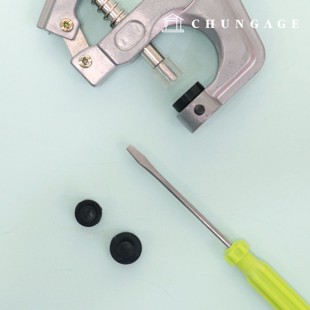 똑딱이 단추 플라스틱 티 스냅 단추 달기 옷만들기 펀칭기