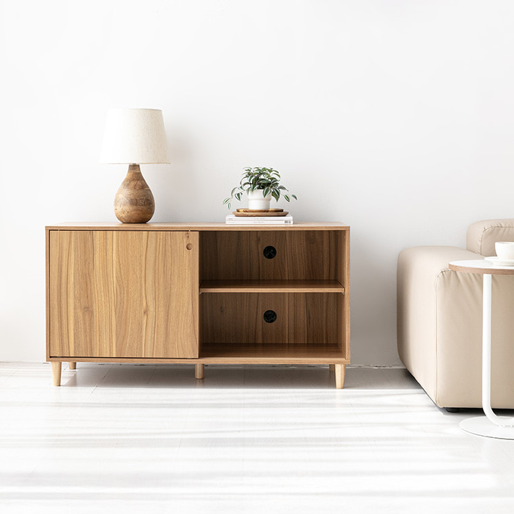 폴라보 TV거실장 12064 1200x450x640mm, 라이트브라운 9117.2539